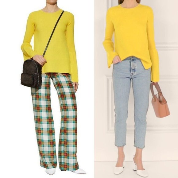 Stella McCartney 100% Virgin Wool Yellow Sweater, Size 36 - Picture 5 of 9